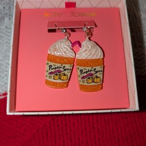 Betsey Johnson Pumpkin Spice Earrings